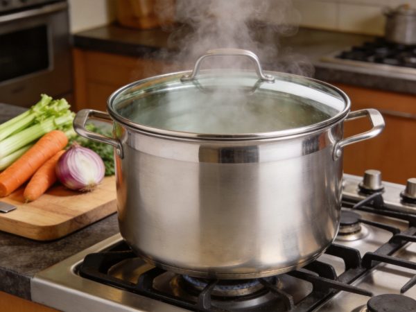 Stainless Steel Stockpot with Lid 5L