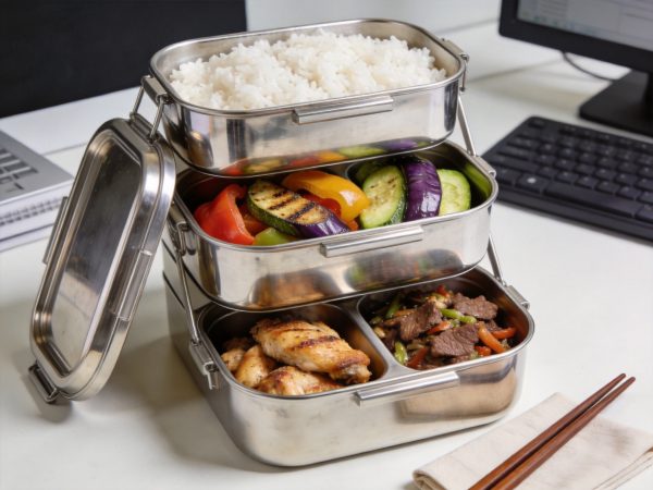 Stainless Steel 3 Tier Insulated Lunch Box